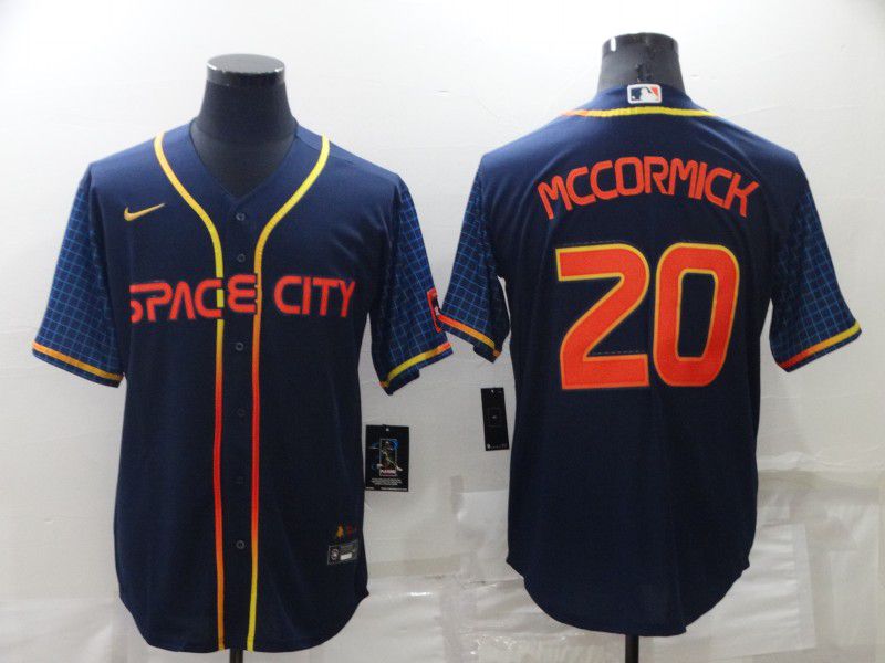 Men Houston Astros 20 Mccormick Blue City Edition Game Nike 2022 MLB Jerseys